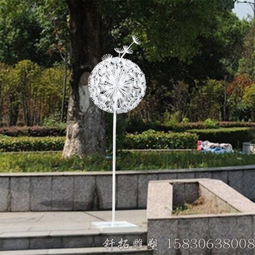 四川园林景观亮化工程不锈钢蒲公英园林艺术制作厂家