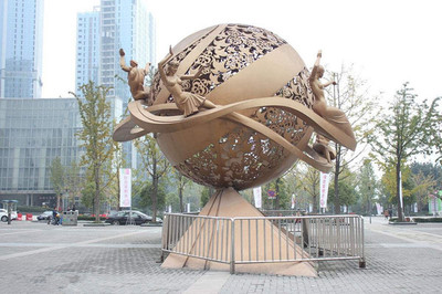 定制制作不锈钢镂空雕塑城市景观雕塑浙江雕塑厂