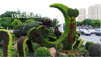 植物花雕定制厂家,大型景观绿雕造型批发价出售