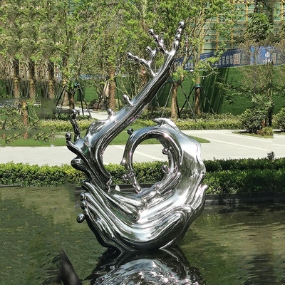 不锈钢抽象雕塑 现代景观艺术中的创意表达